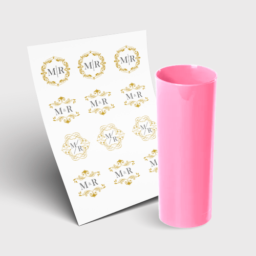 Copo Long Drink 350ml sem Tampa e 1 Folha A3 DTF-UV