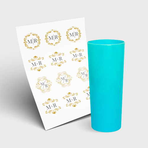 Copo Long Drink 350ml sem Tampa e 1 Folha A3 DTF-UV