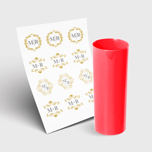 Copo Long Drink 350ml sem Tampa e 1 Folha A3 DTF-UV
