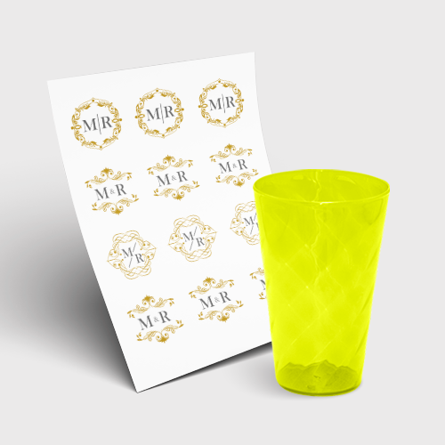 Copo Twister 300ml sem Tampa e 1 Folha A3 DTF-UV