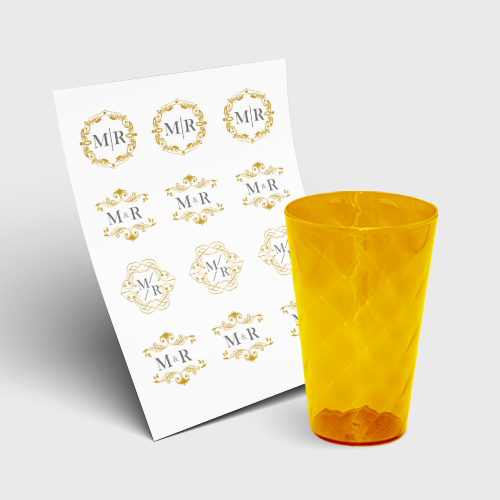 Copo Twister 300ml sem Tampa e 1 Folha A3 DTF-UV