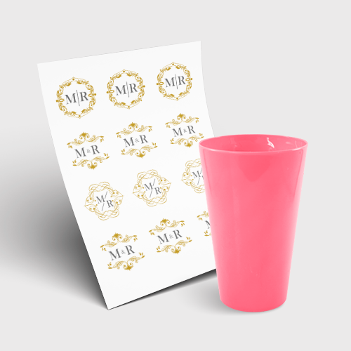 Copo Twister 300ml sem Tampa e 1 Folha A3 DTF-UV