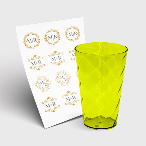 Copo Twister 550ml sem Tampa e 1 Folha A3 DTF-UV