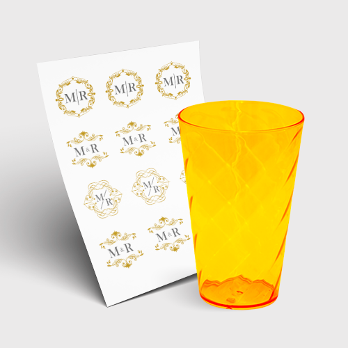 Copo Twister 550ml sem Tampa e 1 Folha A3 DTF-UV