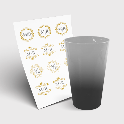 Copo Twister 550ml sem Tampa e 1 Folha A3 DTF-UV