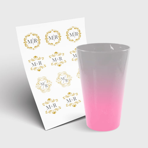 Copo Twister 550ml sem Tampa e 1 Folha A3 DTF-UV