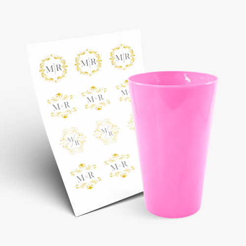 Copo Twister 550ml sem Tampa e 1 Folha A3 DTF-UV
