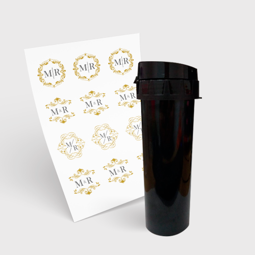 Garrafa Eco World 480ml e 1 Folha A3 DTF-UV
