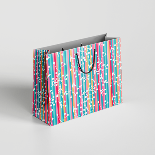 Sacola de Papel a Pronta Entrega Listrada