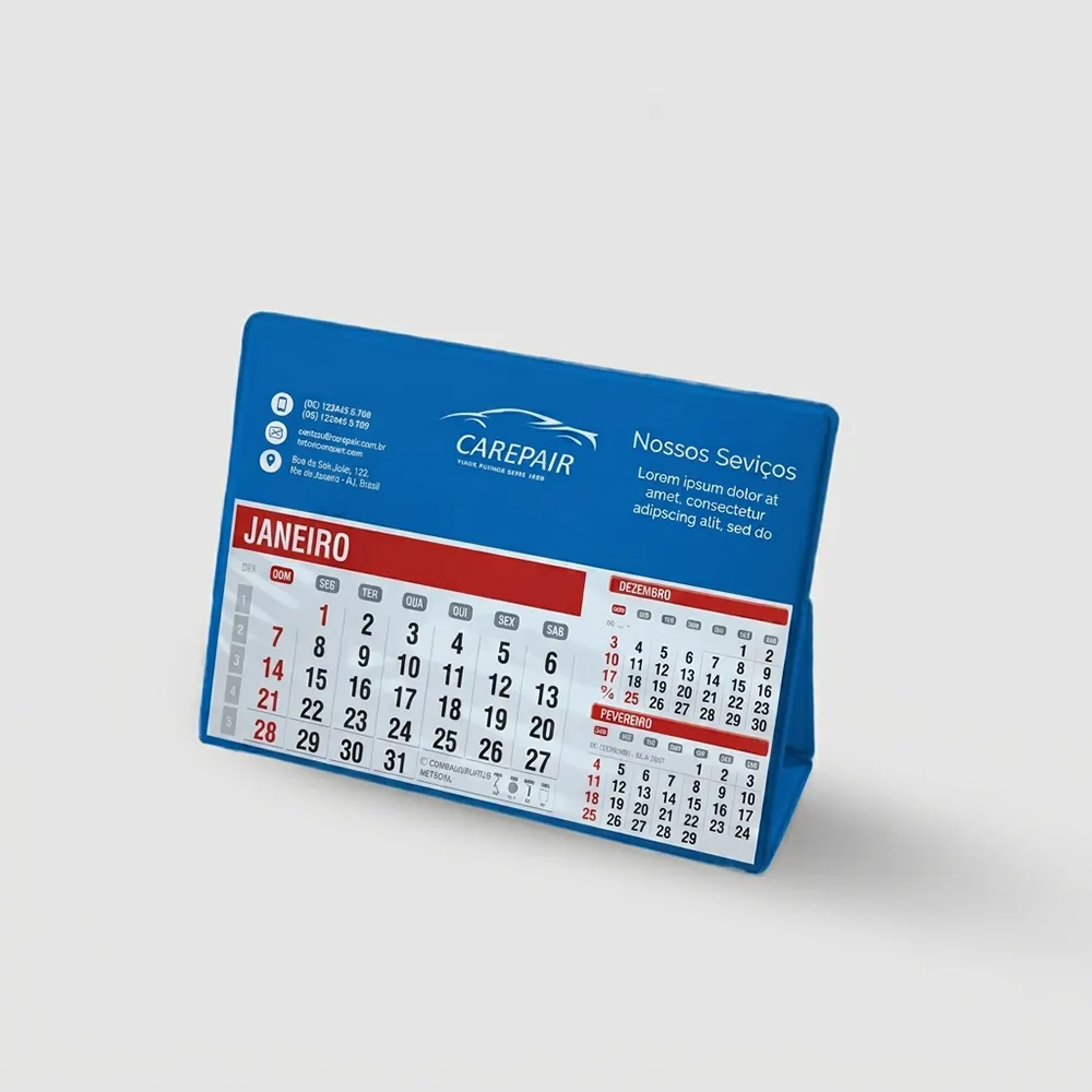 Calendário de Mesa PVC