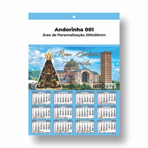 Folhinha 2025 para Personalizar