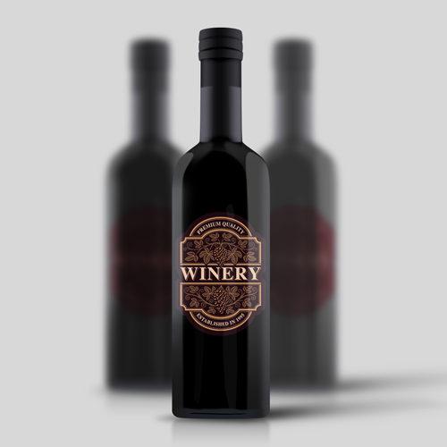 Rótulo para Garrafa de Vinho 1000ml