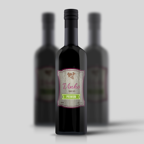 Rótulo para Garrafa de Vinho 375ml