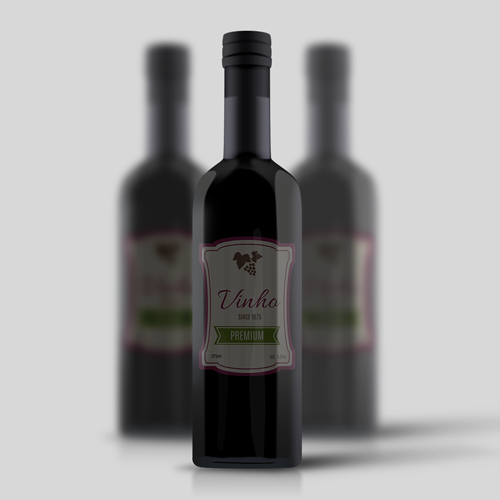 Rótulo para Garrafa de Vinho 375ml