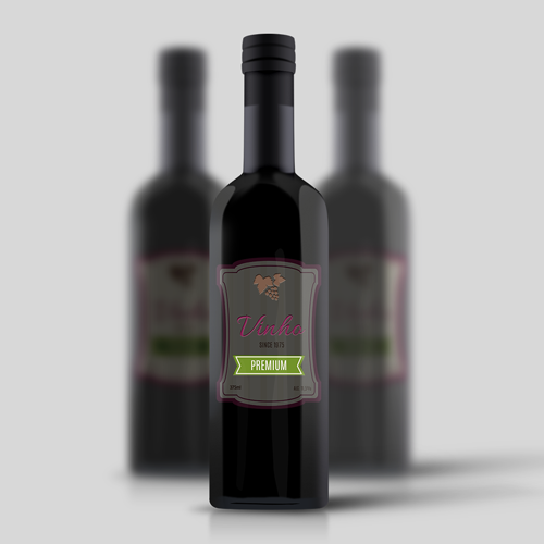 Rótulo para Garrafa de Vinho 375ml
