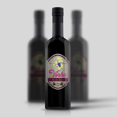 Rótulo para Garrafa de Vinho 750ml