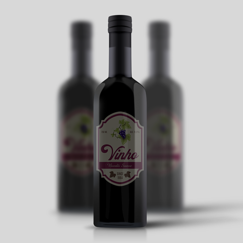Rótulo para Garrafa de Vinho 750ml