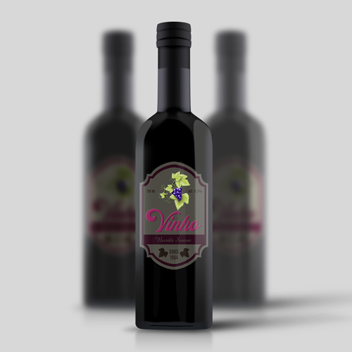 Rótulo para Garrafa de Vinho 750ml