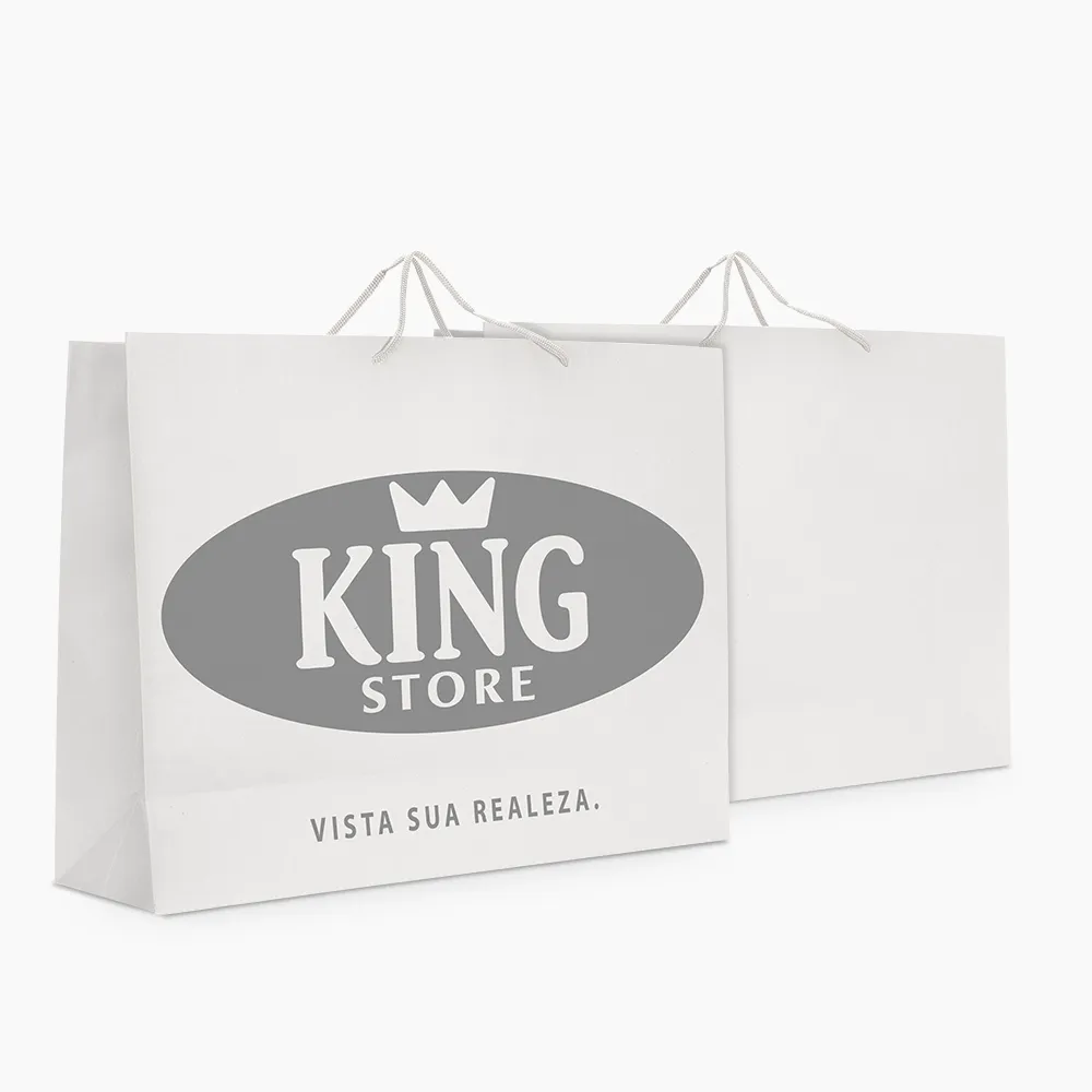 Sacola em Papel Personalizado em Silk - Basic