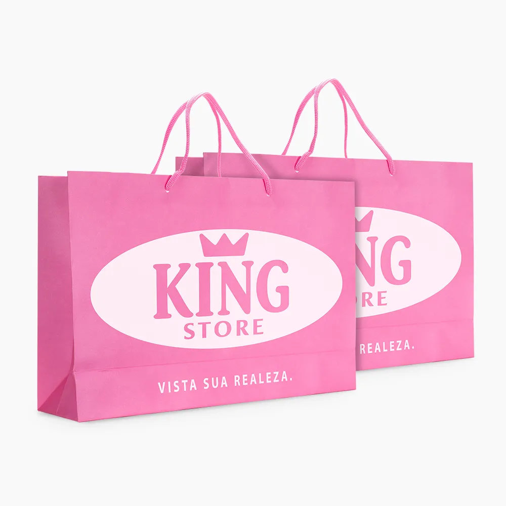 Sacola em Papel Personalizado em Silk - Basic