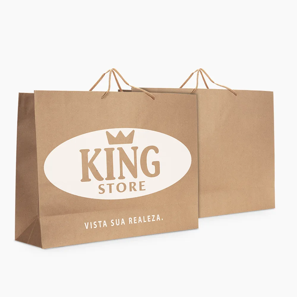 Sacola em Papel Personalizado em Silk - Basic