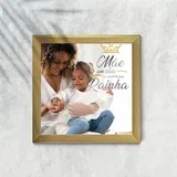 Azulejo Personalizado com Moldura Dourada