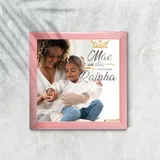 Azulejo Personalizado com Moldura Rosa