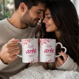 Caneca Branca Alça Coração