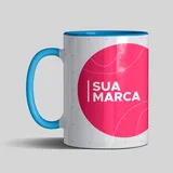 Caneca Interior e Alça Azul Claro