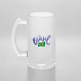 Caneca de Chopp Vidro Jateado 475ml