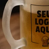 Caneca de Chopp Vidro Jateado 475ml