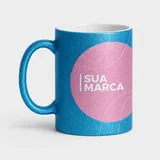 Caneca Glitter Azul