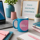 Caneca Glitter Azul