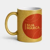 Caneca Glitter Dourado