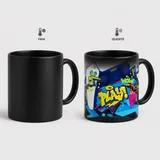 Caneca Mágica Personalizada Preto Brilho