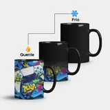 Caneca Mágica Personalizada Preto Fosco