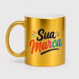 Caneca Perolada Dourada