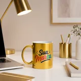Caneca Perolada Dourada
