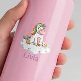 Garrafa Alumínio Com Canudo 600ml