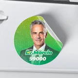 Adesivo Redondo Porta Carro Bola Eleições