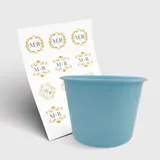 Balde de Pipoca 1500ml e 1 Folha A3 DTF-UV