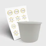 Balde de Pipoca 1500ml e 1 Folha A3 DTF-UV