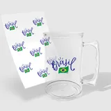 Caneca de Chopp 300ml e 1 Folha A3 DTF-UV