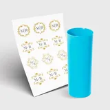 Copo Long Drink 350ml sem Tampa e 1 Folha A3 DTF-UV