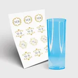 Copo Long Drink 350ml sem Tampa e 1 Folha A3 DTF-UV