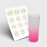 Copo Long Drink 350ml sem Tampa e 1 Folha A3 DTF-UV
