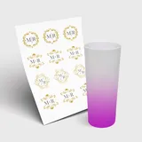 Copo Long Drink 350ml sem Tampa e 1 Folha A3 DTF-UV