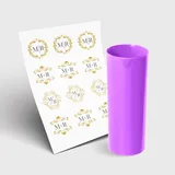 Copo Long Drink 350ml sem Tampa e 1 Folha A3 DTF-UV
