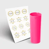 Copo Long Drink 350ml sem Tampa e 1 Folha A3 DTF-UV