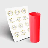 Copo Long Drink 350ml sem Tampa e 1 Folha A3 DTF-UV